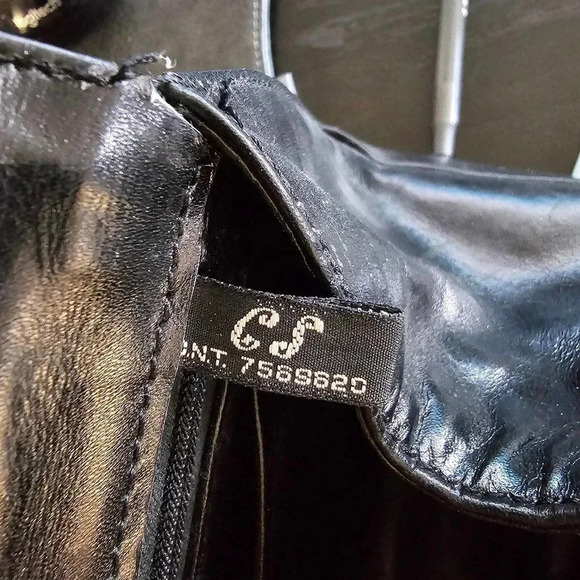 CS Top Handle Satchel Bag Purse Handbag Black - Picture 5 of 5